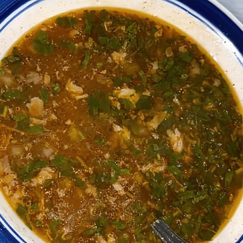 Grass-Fed Lamb birria consomé with meat — Birria Patro San Jose